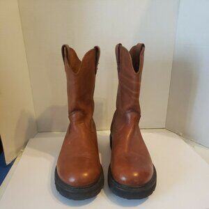Men's Dickies Leather Boots Cowboy  Work Size 12 EUC